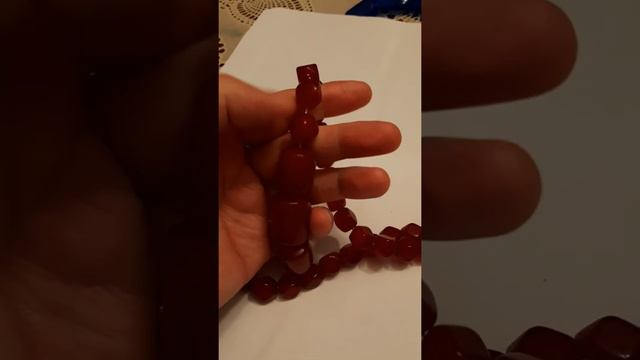 ВИШНЁВЫЕ БУСЫ БАКЕЛИТ АНТИК. ANTIQUE CHERRY BAKELITE BEADS NECLACE смотреть онлайн