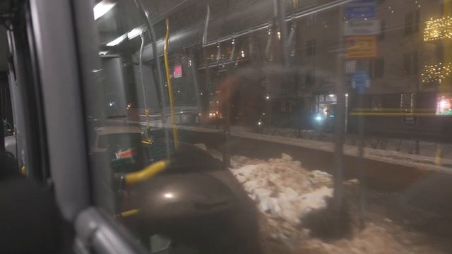 Sweden, Stockholm, bus 113 night ride from Krysshammarvägen to Solna centrum смотреть онлайн