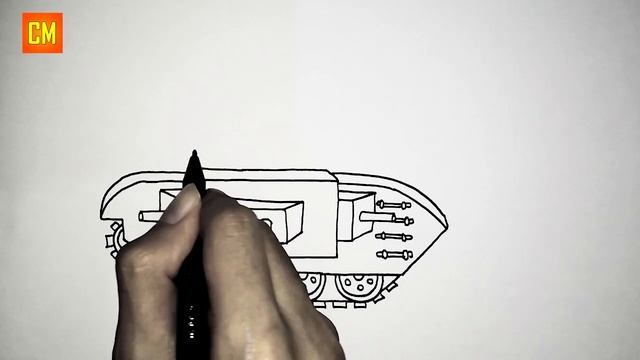 Cara Menggambar TANK LEVIATHAN - Kartun Tentang Tank