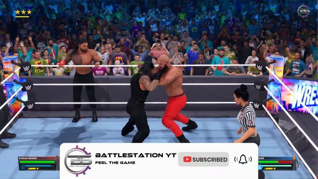 WWE 2K23- Roman Reigns Vs Braun Strowman Mark Henry & Vedar | WWE 2K23 | Full Match 4K