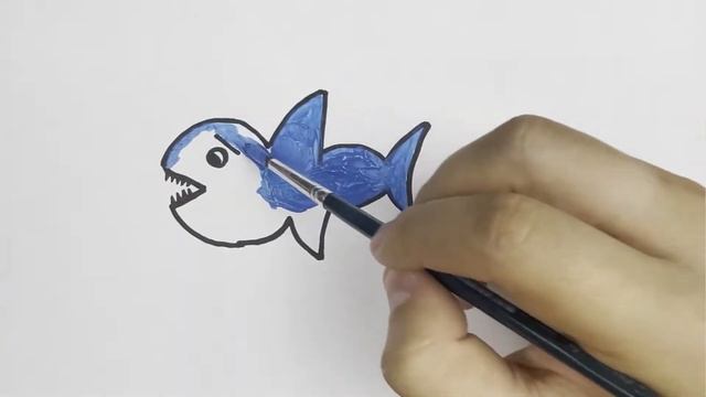 How to draw a Shark - aqula rasm qanday chiziladi - Как нарисовать акулу смотреть онлайн