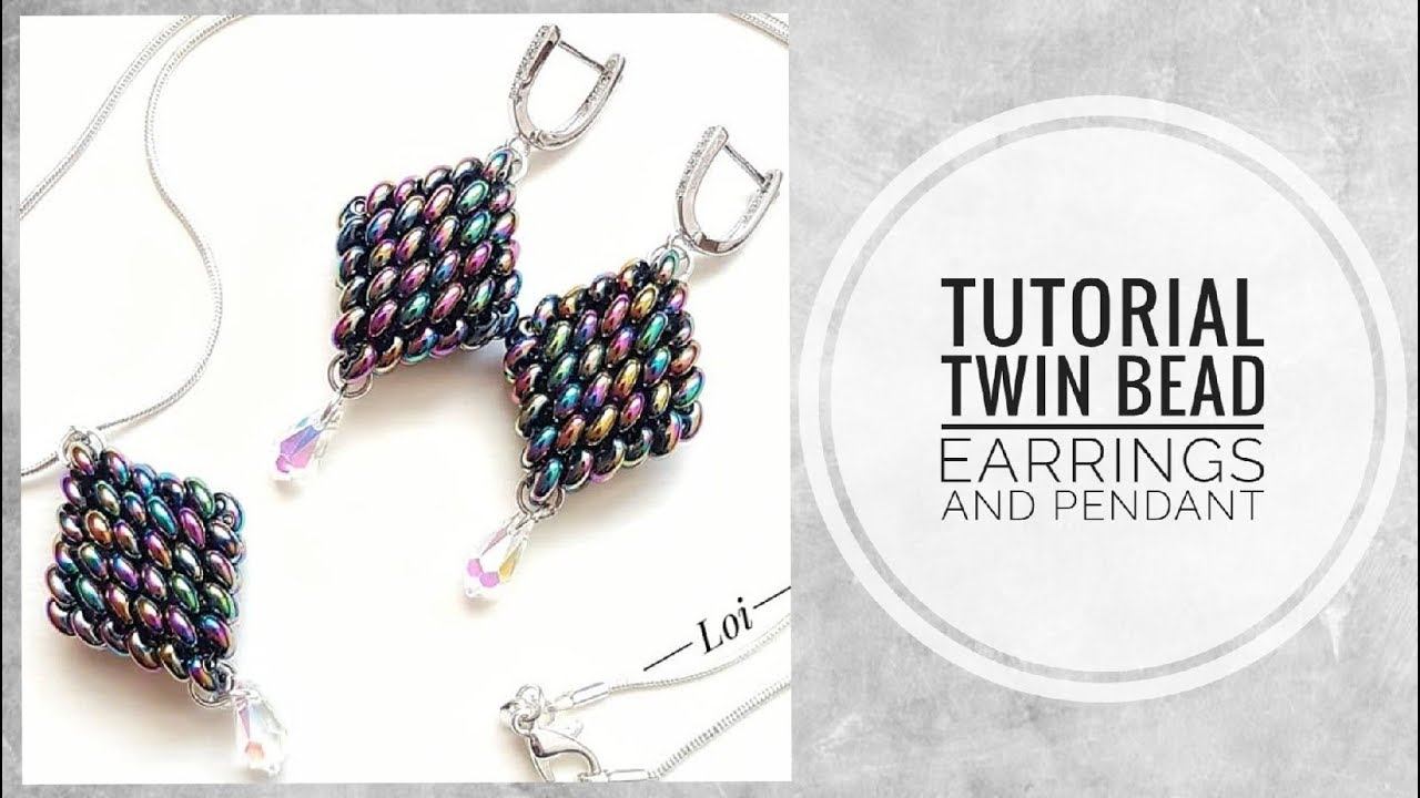 #МК - Объемные серьги и кулон из твина | #Tutorial - Earrings and pendant from the twin смотреть онлайн