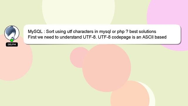 MySQL : Sort using utf characters in mysql or php ? best solutions смотреть онлайн