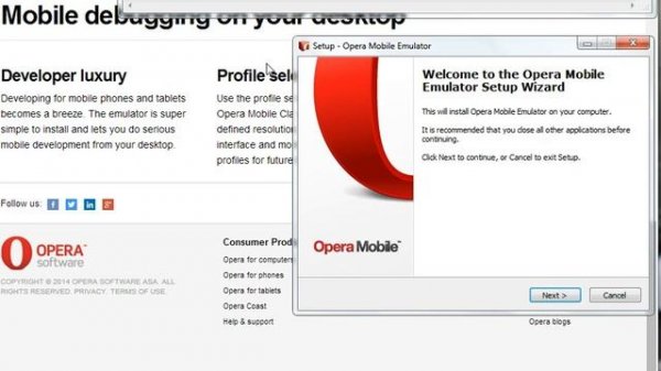 Tutorial Launch Opera Mobile Classic