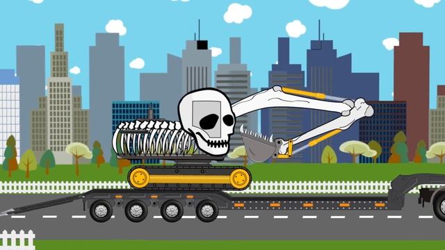 Halloween Truck and Pumpkin Excavator | What Cabin | Cartoon Animation for Children or Babies смотреть онлайн