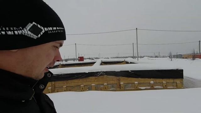 047 Стройка дома своими руками. Зима на стройке.