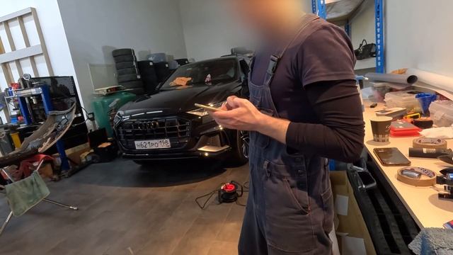 BMW X7 из Германии. Оклейка в матовый полиуретан. смотреть онлайн