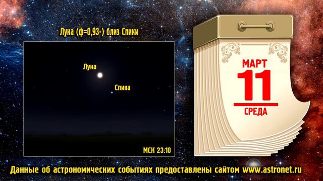 Астрономический Видеокалендарь на Март 2020 года смотреть онлайн