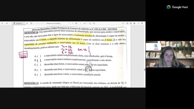 Brasília 2023 - Resolução Prova do Colégio Militar смотреть онлайн