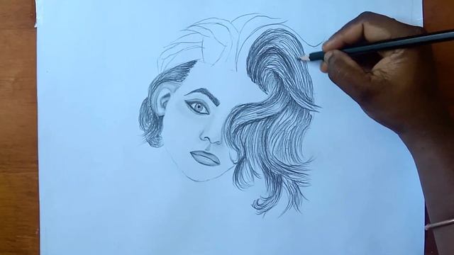 Pencil Drawing of Girl with Short Wavy Hairstyle | Portrait Drawing | Sketch Box смотреть онлайн