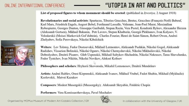 Christina Lodder, "Utopia: The Never-ending Story" | Online Conference “Utopia in Art and Politics” смотреть онлайн
