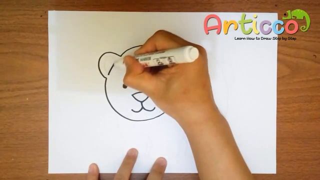 How to Cute Draw a Bear Step by Step for Beginner #Bear смотреть онлайн