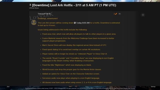 SECOND FREE FOUNDERS PACK for new characters, and hotfix patch notes for Lost Ark 2/11 смотреть онлайн