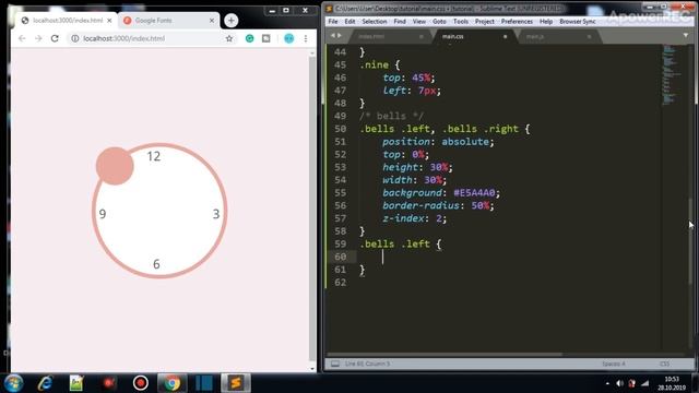 Analog Clock With CSS Animations смотреть онлайн