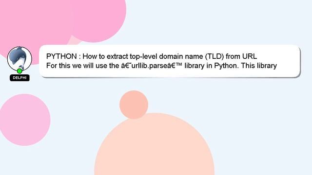 PYTHON : How to extract top-level domain name (TLD) from URL смотреть онлайн