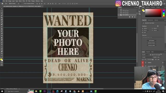CARA BIKIN POSTER WANTED BOUNTY ONE PIECE - FREE DOWNLOAD TEMPLATE смотреть онлайн