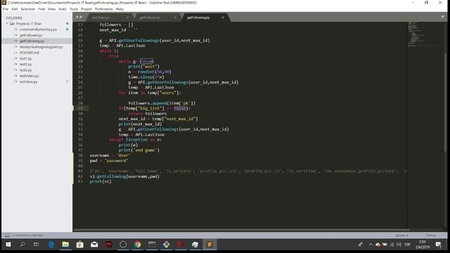 4.-Python - Instagram : Download de Followings смотреть онлайн