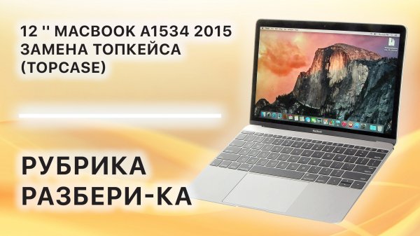 Замена ТопКейса (TopCase) на 12'' Macbook A1534 2015