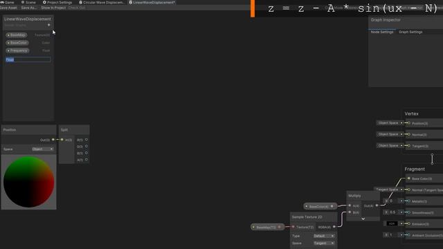Waves in ShaderGraph by Vertex Displacement | Unity Tutorial смотреть онлайн