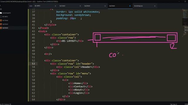 BS Layout classes with example | Layout| Responsiveness | Bootstrap 4.6 | Jahid Momin | India смотреть онлайн