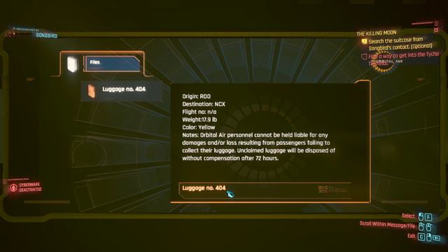 Collect the suitcase use 930604 as the code Cyberpunk 2077 смотреть онлайн