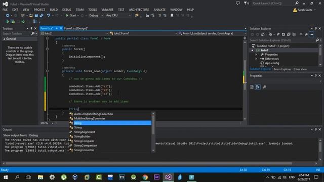 Visual Studio C# Tutorial || 2 || : Combobox & Label смотреть онлайн