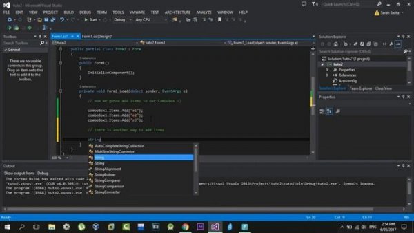 Visual Studio C# Tutorial || 2 || : Combobox & Label