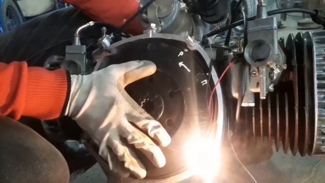 регулировка опережения зажигания . мотоцикл к 750 м72. смотреть онлайн