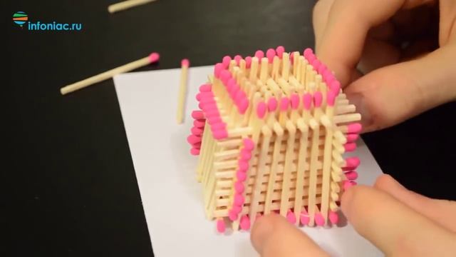 Поделки из спичек: домик смотреть онлайн