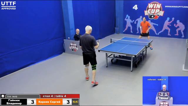 00:55 Гайнюк Владимир (2:3) Киреев Сергей стол 4 Юг-4 08.03.21 смотреть онлайн