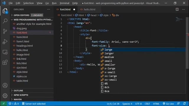 Font in HTML and CSS : Web Programming with Python and JavaScript смотреть онлайн