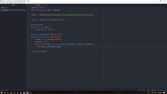 Discord.py: Making a Discord bot (Part 4: Clear) смотреть онлайн