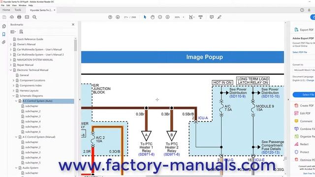 Hyundai Santa Fe OEM factory repair manual смотреть онлайн