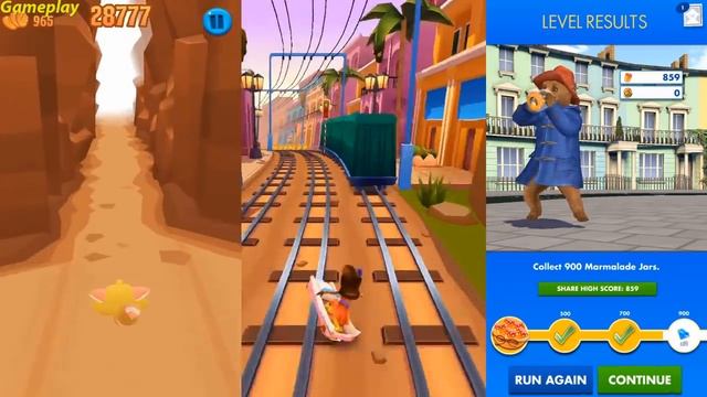 Paddington Run VS Subway Surfers VS Dash Tag - Fun Endless Runner смотреть онлайн
