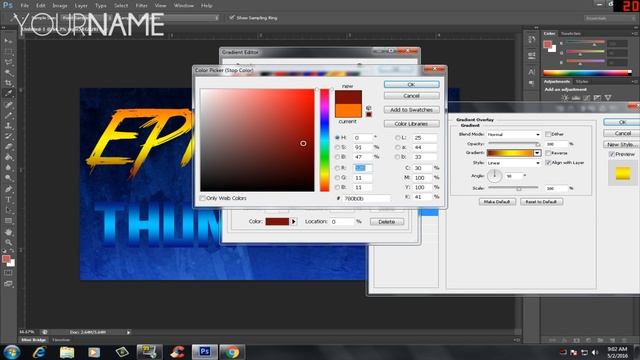 How To Make Thumbnails For YouTube Videos With Photoshop 2016! смотреть онлайн