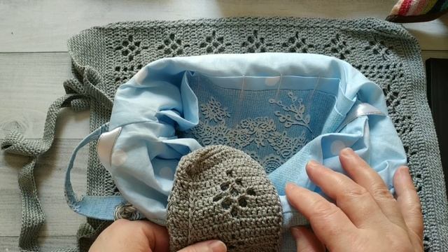 ГОТОВАЯ РАБОТА.СУМКА-ПАКЕТ и ЧЕХОЛ для ТЕЛЕФОНА.КРЮЧКОМ. смотреть онлайн
