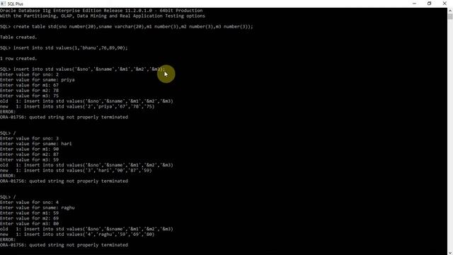 DML commands | SQL queries | Oracle database 11g version 2 | смотреть онлайн