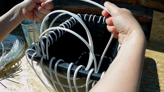Pots made of rattan with handles. How to weave rattan handles. смотреть онлайн