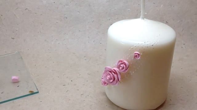 Декор свечей . Розы . Fimo / Decor wedding candles смотреть онлайн