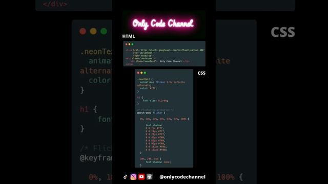 Neon Lights Effect. #frontend #html #tricks #css #javascript #webdevelopment #howto#learn #coding смотреть онлайн