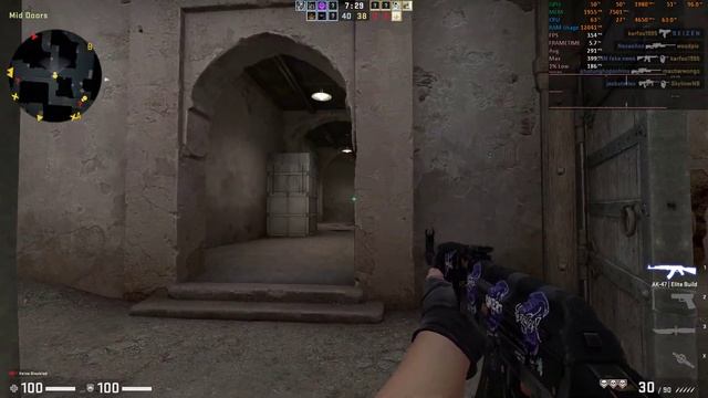 CS GO : RTX 3060 12 GB + Ryzen 5700X : LOW SETTINGS : DUST 2 : T6 смотреть онлайн