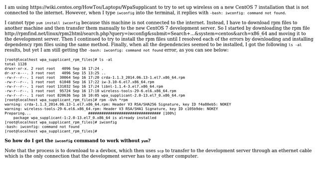 Unix & Linux: How do I install iwconfig without yum? смотреть онлайн
