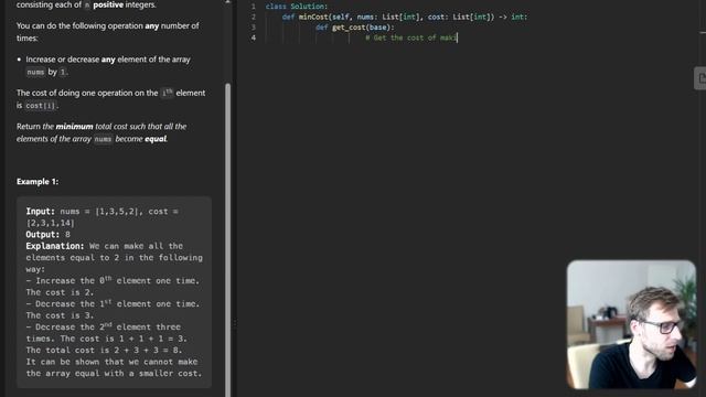Mastering Binary Search with Python: Solving LeetCode #2448 - Minimum Cost to Make Array Equal смотреть онлайн