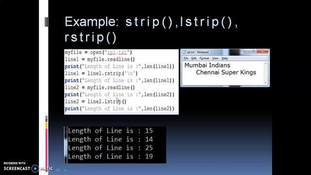 using of strip function in file Class XII By Kapil Dev смотреть онлайн