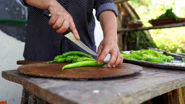 Harvesting And Pickling Stuffed Bell Peppers From Our Garden, Outdoor Cooking