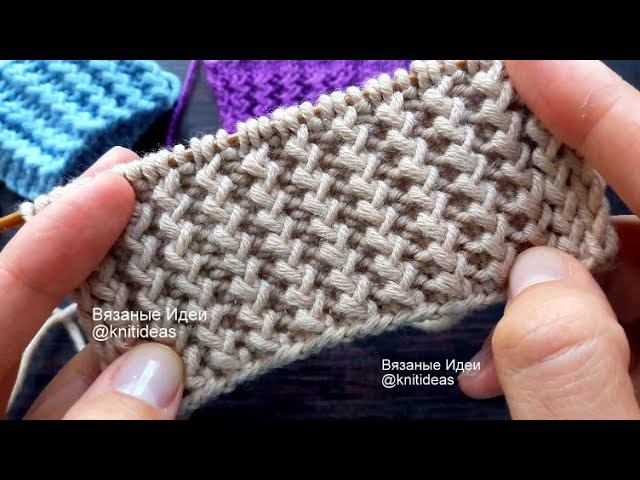 ОЧЕНЬ КРАСИВАЯ РЕЗИНКА СПИЦАМИ! Резинка колосок или французская резинка. смотреть онлайн