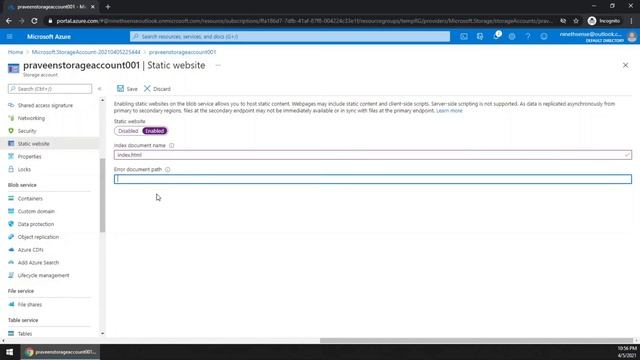 How to host a static html website using Azure Storage смотреть онлайн