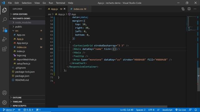 Recharts : Build simple area chart using Recharts and React.js смотреть онлайн