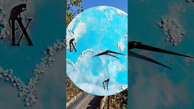 Resinart,часы настенные из эпоксидной смолы. смотреть онлайн