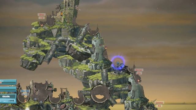 Безумная драка в Worms W.M.D.(Моё лучшее достижение в Worms W.M.D.)! 1 против 5-ти!!! смотреть онлайн